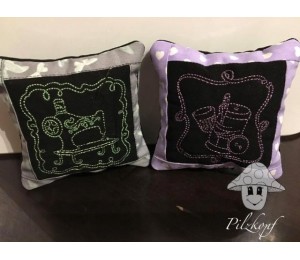 Stickserie ITH Sewing Blocks Mug Rugs oder Nadelkissen